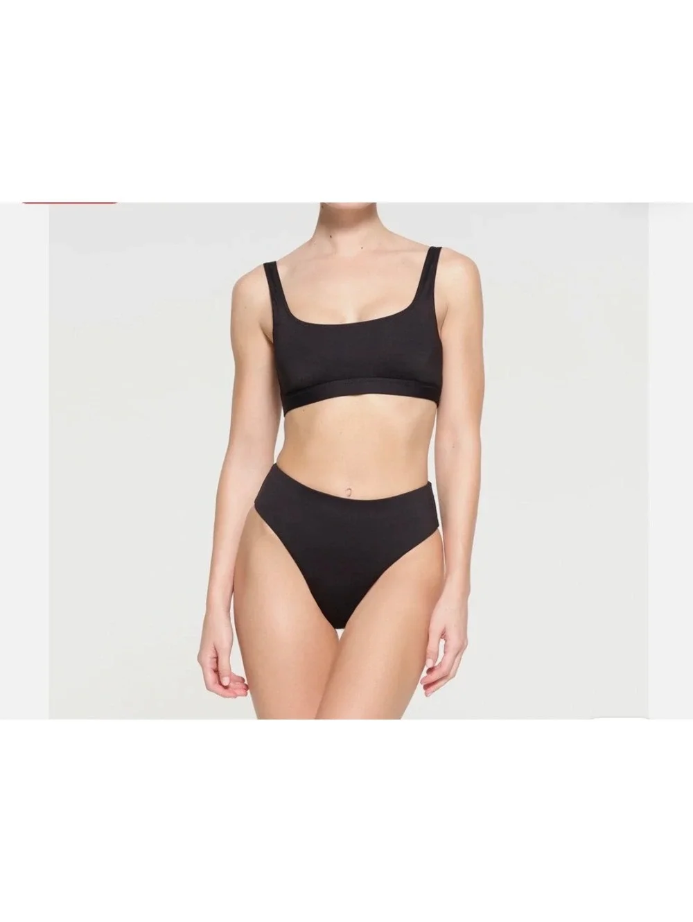 Skims Signature Swim Tank Bikini Top & mid-waist bikini bottom -SET IN ONYX